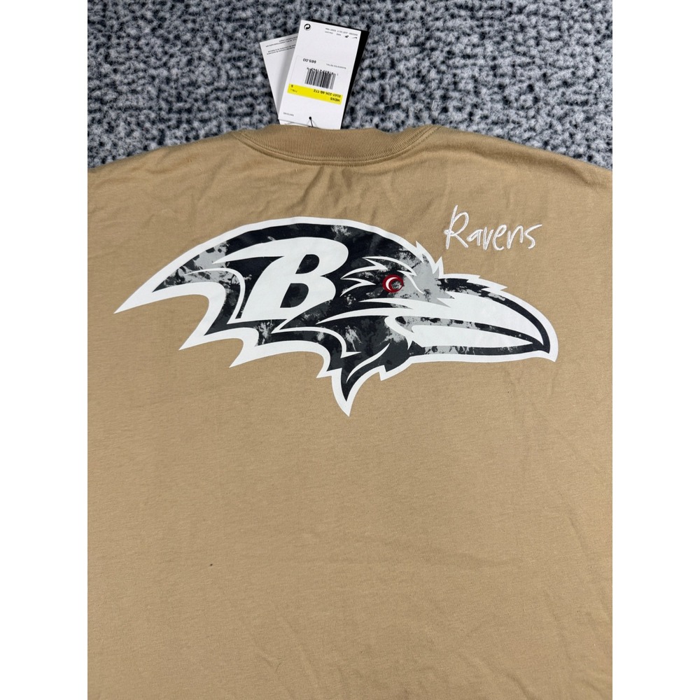 Nike Baltimore Ravens NFL Mens Tan Embroidered Graphic T Shirt Size S NWT - Picture 9 of 11